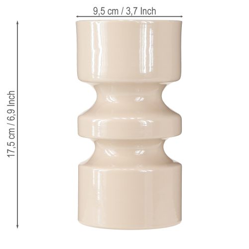 Artikel Metal Blomstervase Cappuccino Brun Emalje Ø9cm H17,5cm
