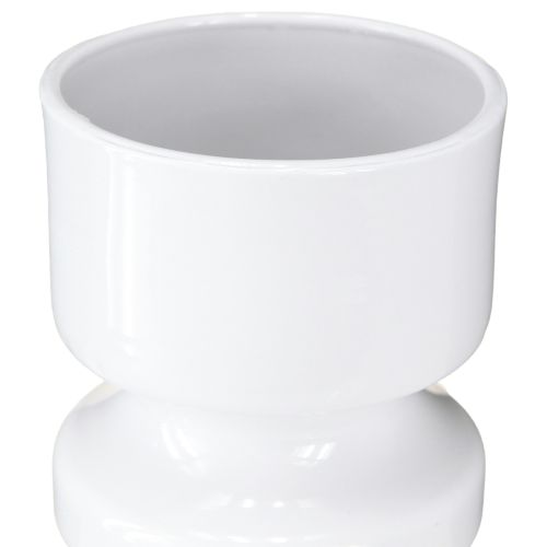 Artikel Metal blomstervase i cremehvid emalje Ø9cm H17,5cm