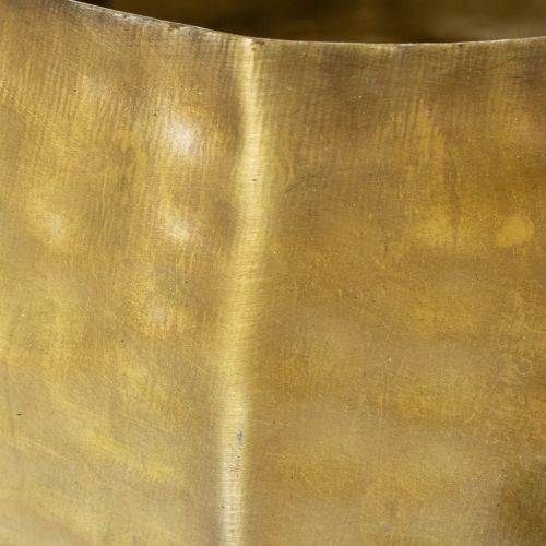 Artikel Dekorativ urtepotte i metal, messing, Ø22/18/14 cm, sæt med 3