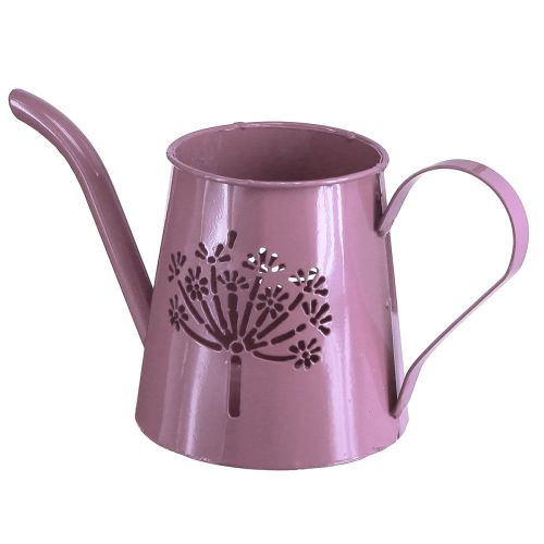 Artikel Metal dekorativ vandkande med mælkebøtte pink H12cm 2stk