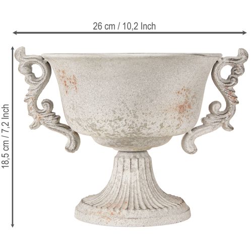 Artikel Metal dekorative trofæ med håndtag vintage grå rust H18,5cm