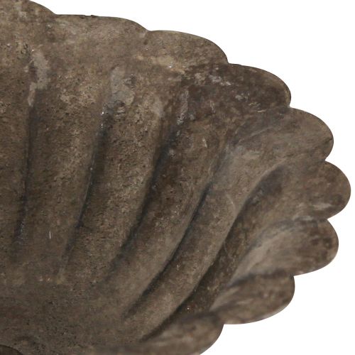 Artikel Metal dekorativ skål på fod bæger antik gråbrun Ø12cm H18cm