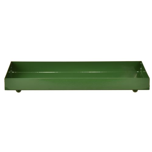 Artikel Metaldekorationsbakke rektangulær metalbakke grøn 30×15 cm