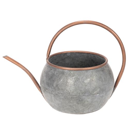Metal dekorativ vandkande, vintage landstil, havedekoration, til plantning, sølv kobber, L41cm Ø26cm H30cm | Floristik24.dk