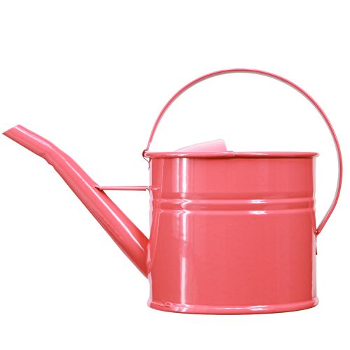 Artikel Metal vandkande dekorativ pink urtepotte 28x13x17cm 1,25l