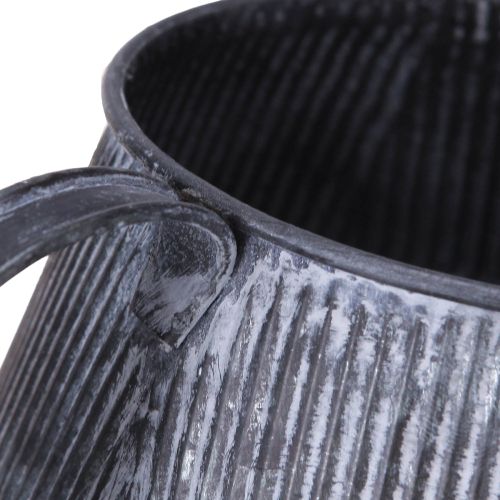 Artikel Metalkande dekorative vintage riller i sort H12,5cm