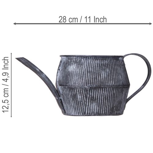 Artikel Metalkande dekorative vintage riller i sort H12,5cm