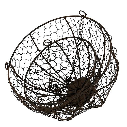 Floristik24 Metal kurv sæt med 2 til hængende Ø17.5cm - Ø22.5cm