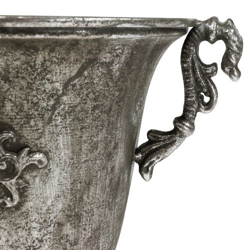 Floristik24 Kop lavet af metal antik sølv Ø20.0cm H30cm