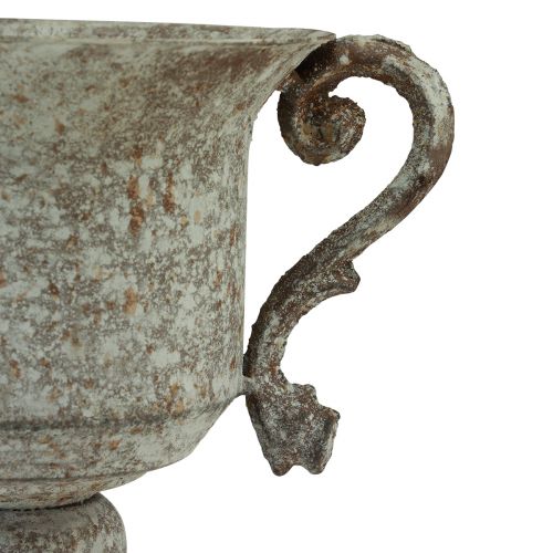 Artikel Metal dekorative trofæ med hank brun hvid Ø13,5cm H19,5cm