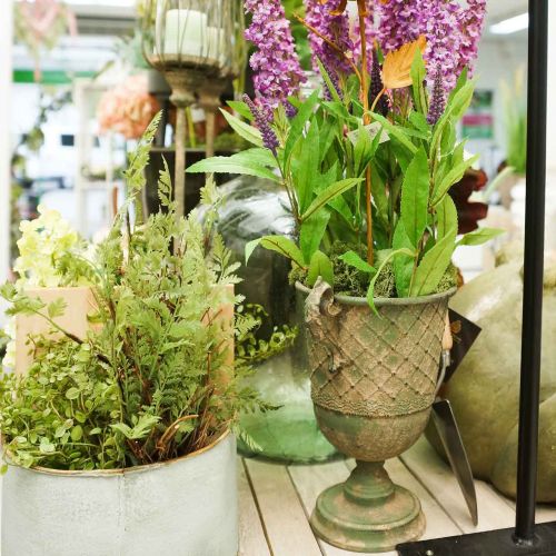 Floristik24 Metalbæger til beplantning, bæger med håndtag, planter Ø25cm H43cm