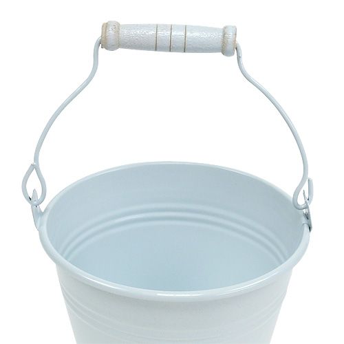 Floristik24 Metalspand hvid Ø12cm H10cm 8 stk