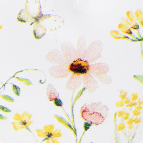 Artikel Hjertevedhæng med blomstermønstre som vægdekoration, 7 cm, 6 stk.