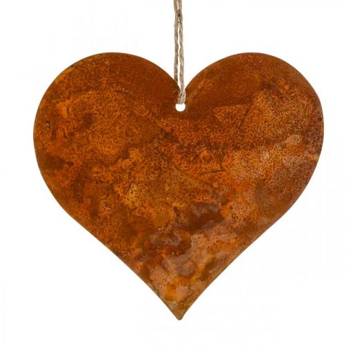 Artikel Metalhjerter, dekorative vedhæng, rustdekoration 19×20 cm 4 stk