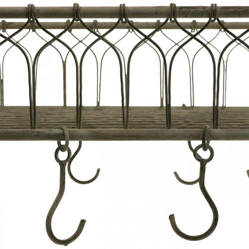 Floristik24 Firkantet metalkurv med kroghængende dekoration metal 50x30,5x12,5cm