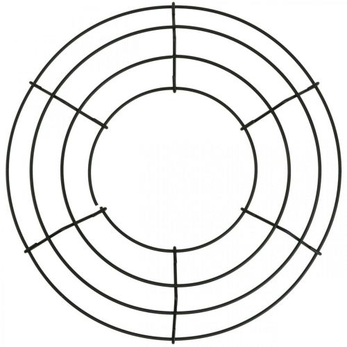 Artikel Metalkrans sort borddekoration trådkrans Ø30cm H3,5cm