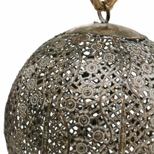 Floristik24 Metalbold antik til ophæng Ø10,5cm