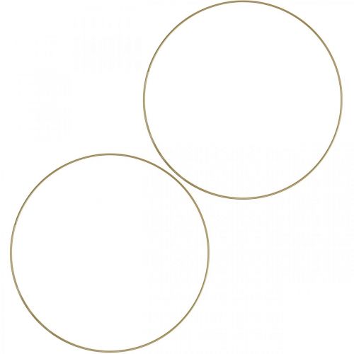 Floristik24 Metalring dekorering Scandi ring deco loop guld Ø 25,5 cm 6 stk