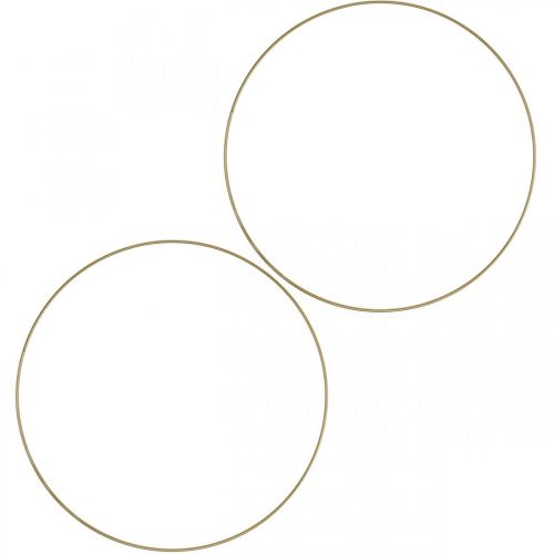Floristik24 Metalring dekorativ ring Scandi ring dekorativ løkke guld Ø 25,5cm 6 stk