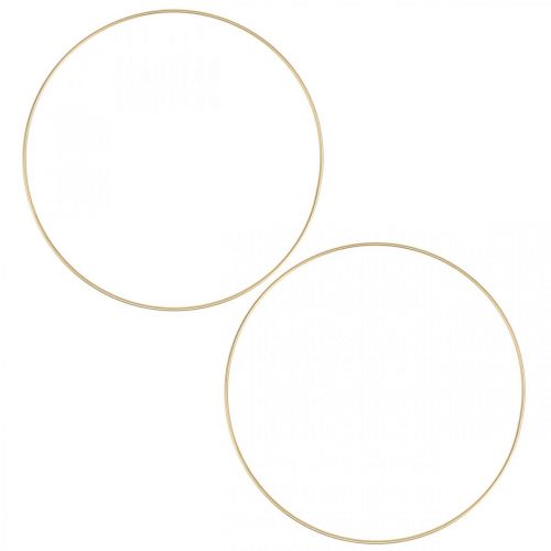 Metalring dekorering Scandi ring deco loop gylden Ø25cm 4stk