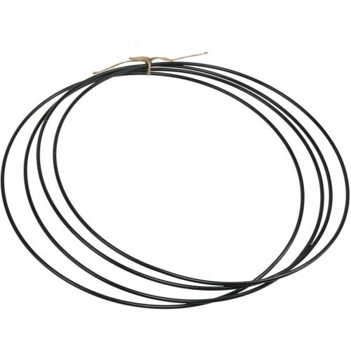 Artikel Metalring Dekorativ Ring Scandi Ring Dekorativ Løkke Sort Ø40cm 4 Stk