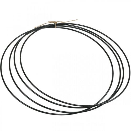 Artikel Metalring dekorering Scandi ring deco loop sort Ø40cm 4stk