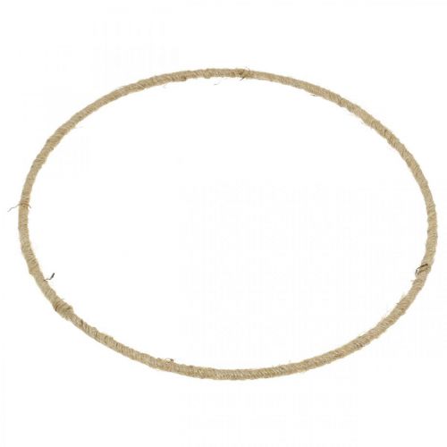 Artikel Dekorring metalomviklet jutesnor metalring Ø25cm 10stk
