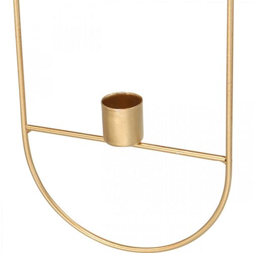 Floristik24 Lysestage til ophængning af gyldent ovalt metal 13 × 30,5 cm 3stk