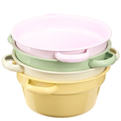 Artikel Metalskål Dekorationsskål Pastelfarvet Ø17cm H8cm 4stk