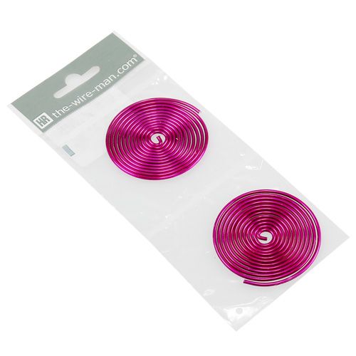 Floristik24 Metal snegletråd snegle pink 2mm 120cm 2stk