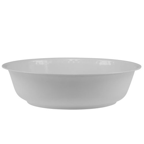 Artikel Metal skål skål hvid skål emalje look Ø25cm H7cm