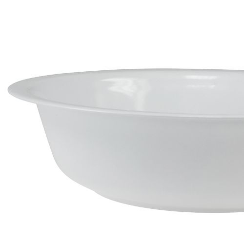 Artikel Metal skål hvid skål emalje look Ø36cm H9,5cm