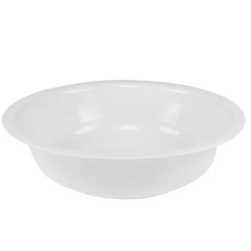 Artikel Metal skål hvid skål emalje look Ø36cm H9,5cm