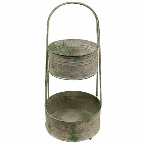 Floristik24 Metalstativ med plantekasser grå, grøn H68cm