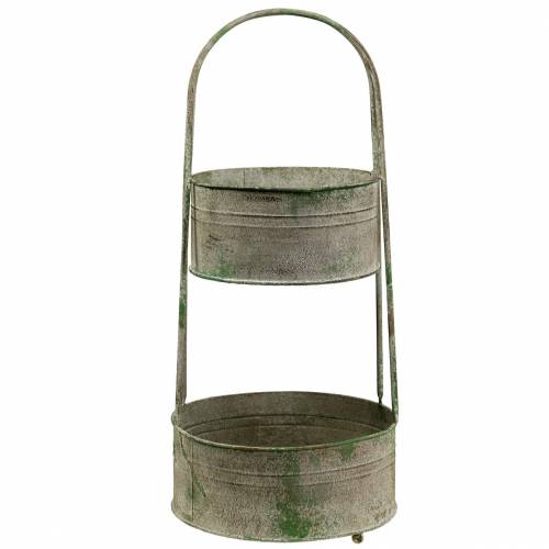 Floristik24 Metalstativ med plantekasser grå, grøn H68cm