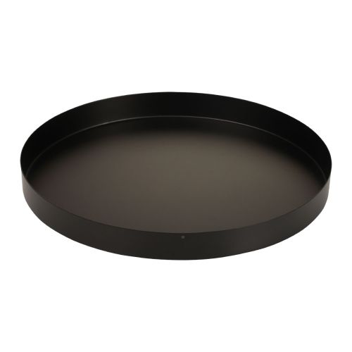 Artikel Metalbakke dekorativ bakke sort rund lysbakke Ø25cm 2stk