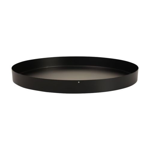 Floristik24 Metalbakke rund lysbakke sort Ø20cm H2,5cm 2stk