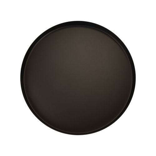 Metalbakke rund lysbakke sort Ø20cm H2,5cm 2stk | Floristik24.dk