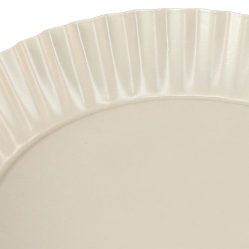 Artikel Metalplade grå dekorativ tallerken med metalplade i bund Ø14cm 2 stk.