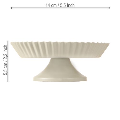 Artikel Metalplade grå dekorativ tallerken med metalplade i bund Ø14cm 2 stk.