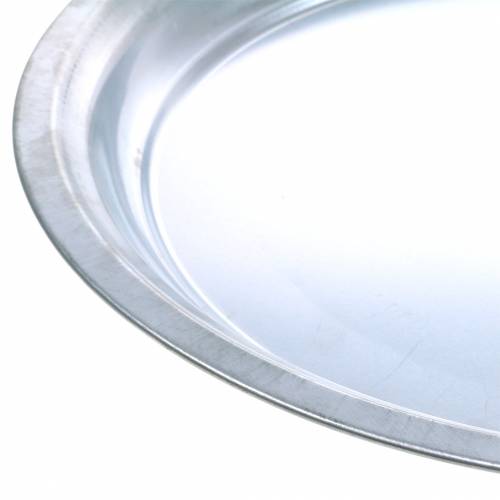 Artikel Metalplade basis sølv skinnende Ø45,5cm H4cm