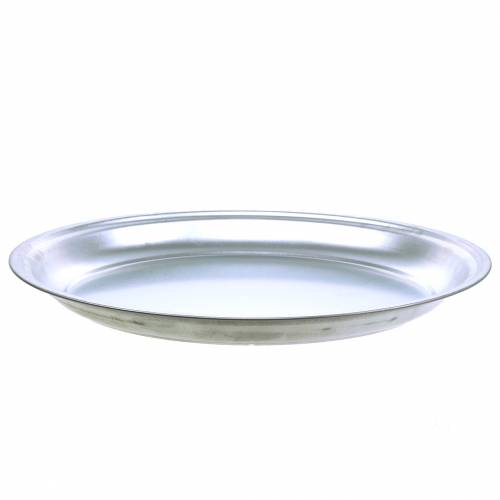 Artikel Metalplade basis sølv skinnende Ø45,5cm H4cm