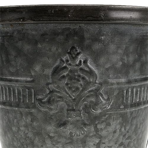 Floristik24 Metalkrukke zink med mønster Ø18,5cm H14,5cm