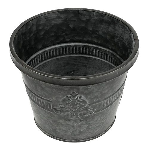 Floristik24 Metalkrukke zink med mønster Ø18,5cm H14,5cm