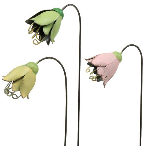 Floristik24 Blomsterknap metal tulipan 34cm 3stk