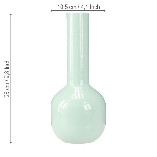 Artikel Metal Vase Emalje Vase i Mint Grøn Ø10,5cm H25,5cm