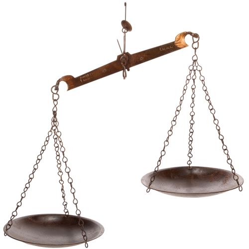 Floristik24 Dekorativ skala i nostalgisk design til køkken og stue, vintage-stil, 58 cm