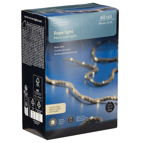 Artikel Micro LED lyskæde med ledning indendørs varm hvid 390 cm