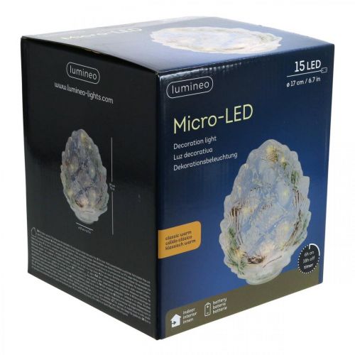 Floristik24 LED Lys LED Kegler Julepynt Timer Varm Hvid 19,5cm