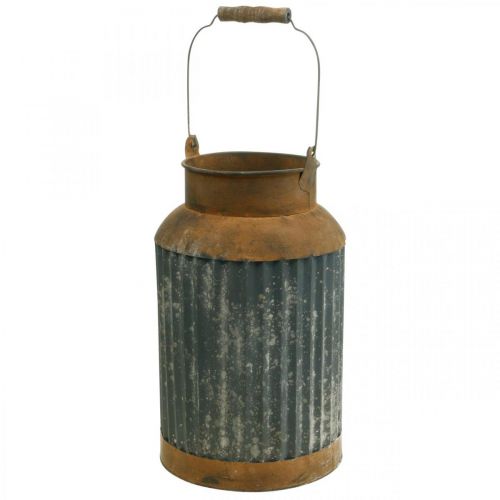 Deco mælkekande vintage look metalplanter have dekoration H35cm